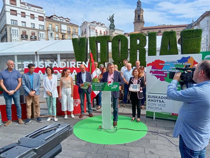 El portavoz del PNV en la Cámara Baja ha presentado este viernes el programa de su partido para las elecciones generales del día 23