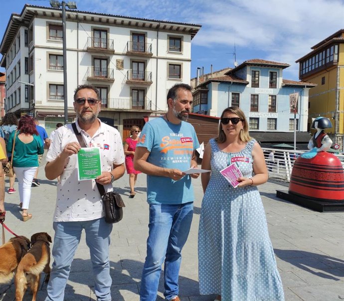 El secretario general de CCOO de Asturias José Manuel Zapico en Llanes.
