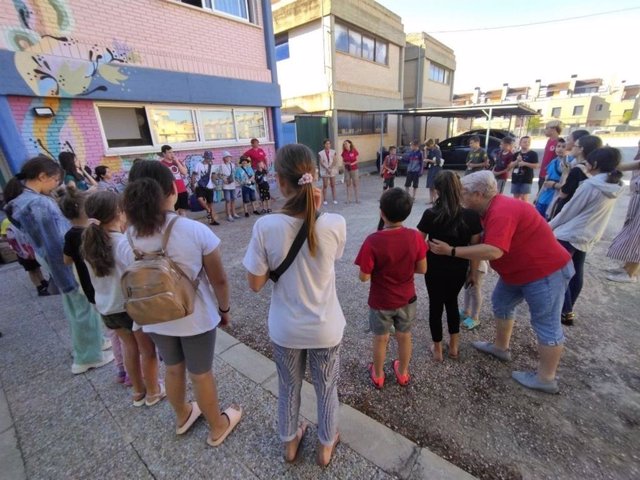 Archivo - Campamento de niños ucranianos.