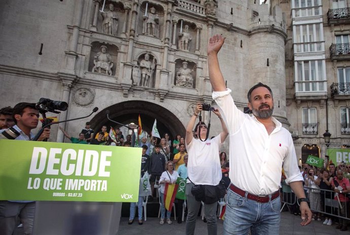 El líder de Vox y candidato a presidir el Gobierno, Santiago Abascal