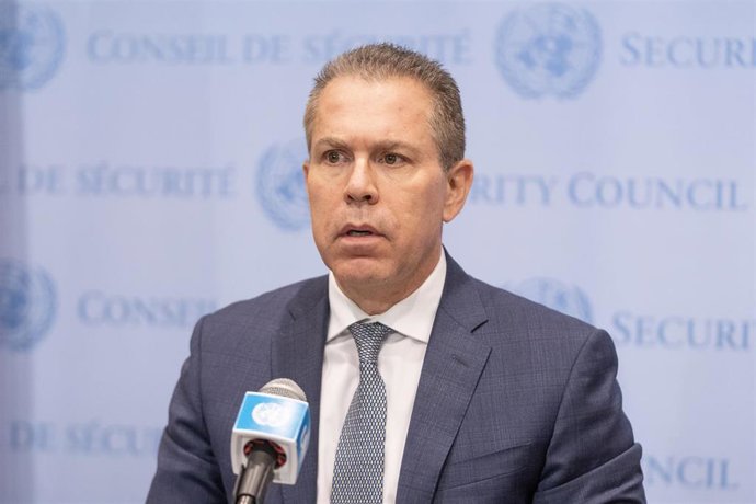 Archivo - El representante permanente de Israel ante la ONU, Gilad Erdan