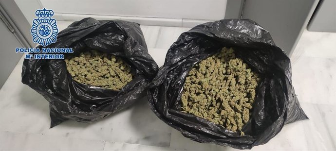 Marihuana incautada por la Policía Nacional.