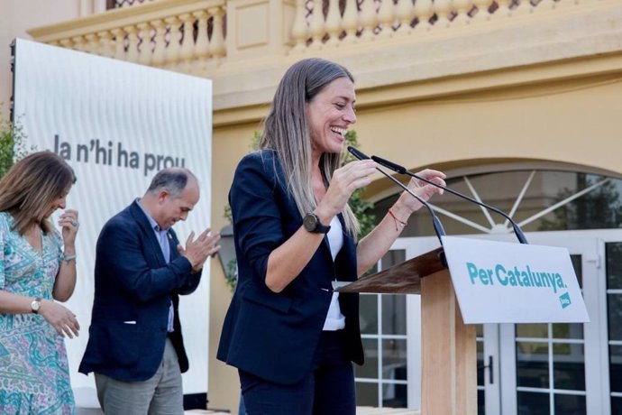 La candidata de Junts per Barcelona al Congrés, Míriam Nogueras