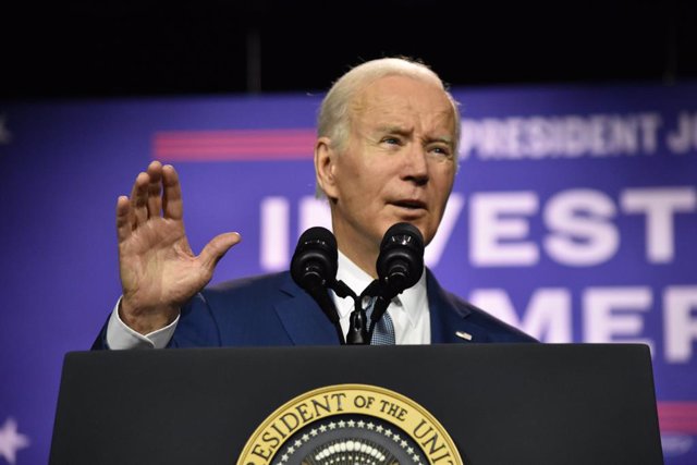 Archivo - 10 May 2023, US, Valhalla: US President Joe Biden delivers a speech on a possible default of the debt at Westchester Community College in Valhalla. Photo: Kyle Mazza/SOPA Images via ZUMA Press Wire/dpa