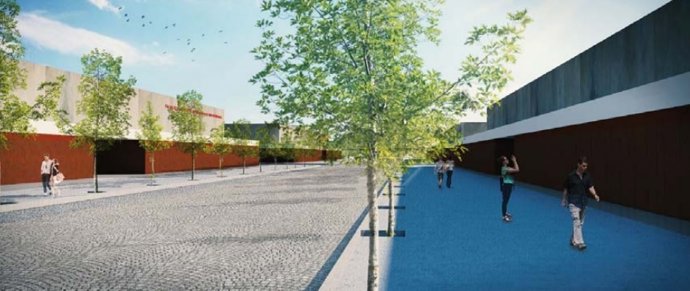 Recinto ferial de Dos Hermanas en el que irán ubicados cuatro pabellones de exposiciones y congresos.