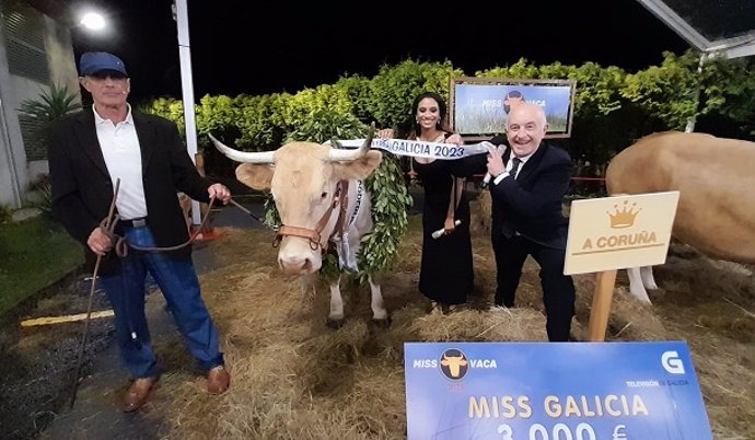 La representante de A Coruña es coronada el 'Miss Vaca 2023', certamen organizado por la TVG