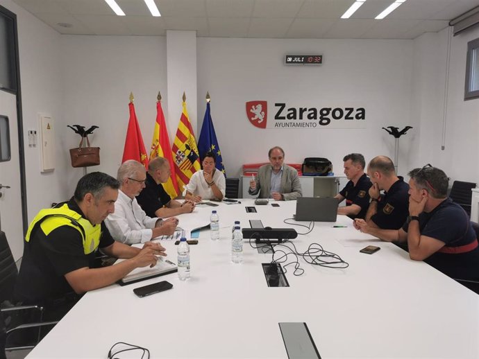 Reunión del comité de crisis en Zaragoza.
