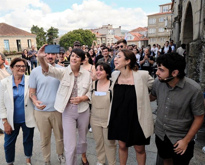 Acto de la portavoz nacional del BNG, Ana Pontón, en Pontevedra, organizado por Galiza Nova con motivo del 23 de julio