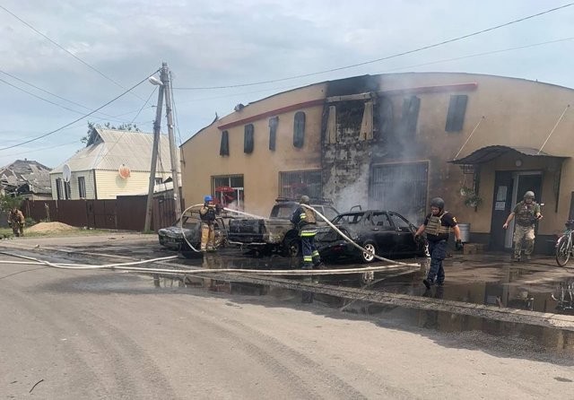 Bombardeo ruso en Liman, Donetsk, Ucrania