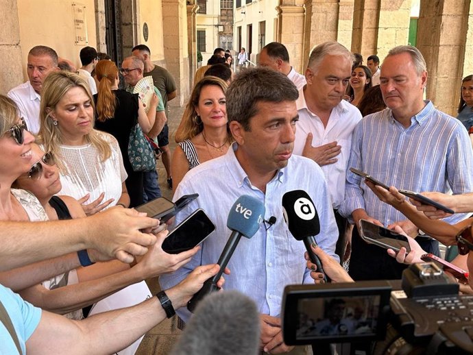 Carlos Mazón en su visita a Castelló