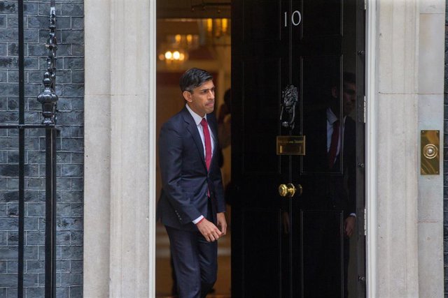 El primer ministro británico, Rishi Sunak, en el Número 10 de Downing Street