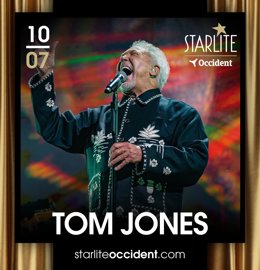 Cartel de la actuación de Tom Jones en el Starlite Occident, en Marbella.