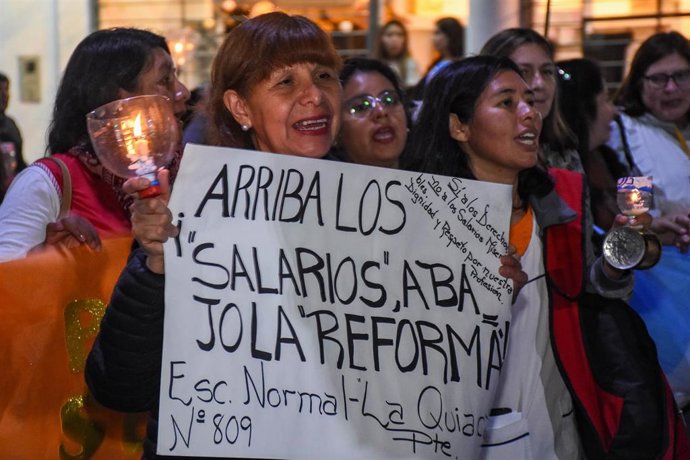 Protestas contra la reforma constitucional en Jujuy, Argentina