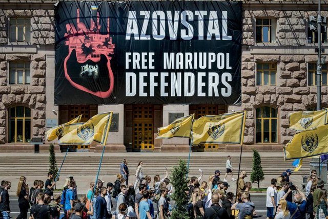 Archivo - Homenaje a los defensores de Azovstal, Mariúpol, Ucrania