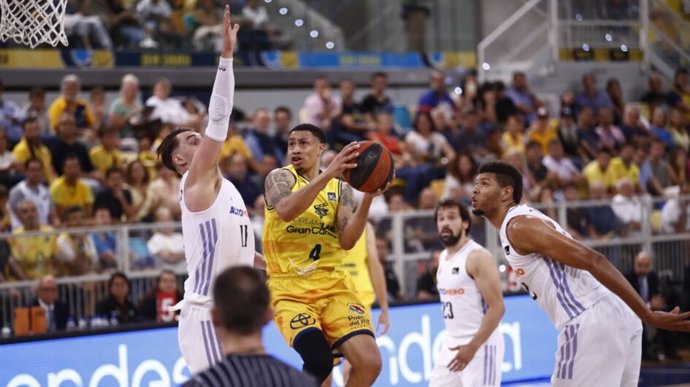 AJ Slaughter, en un partido del Dreamland Gran Canaria.