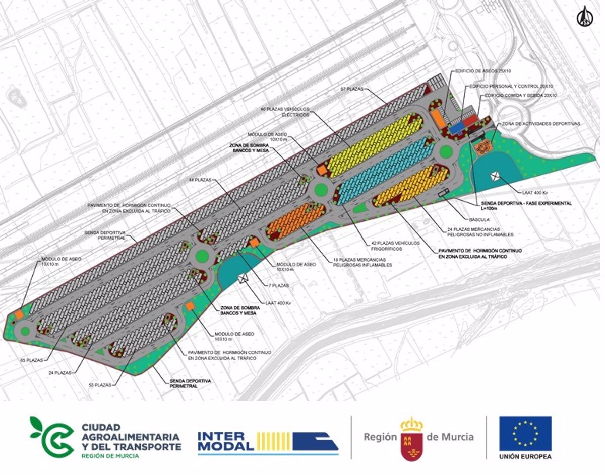 Secure Truck Parking Area in Agri-Food and Transport City of Murcia Receives 4.9 Million Euros from EU Funding