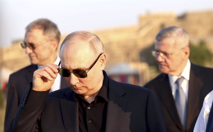 Vladimir Putin, en un acte públic en Dagestán 