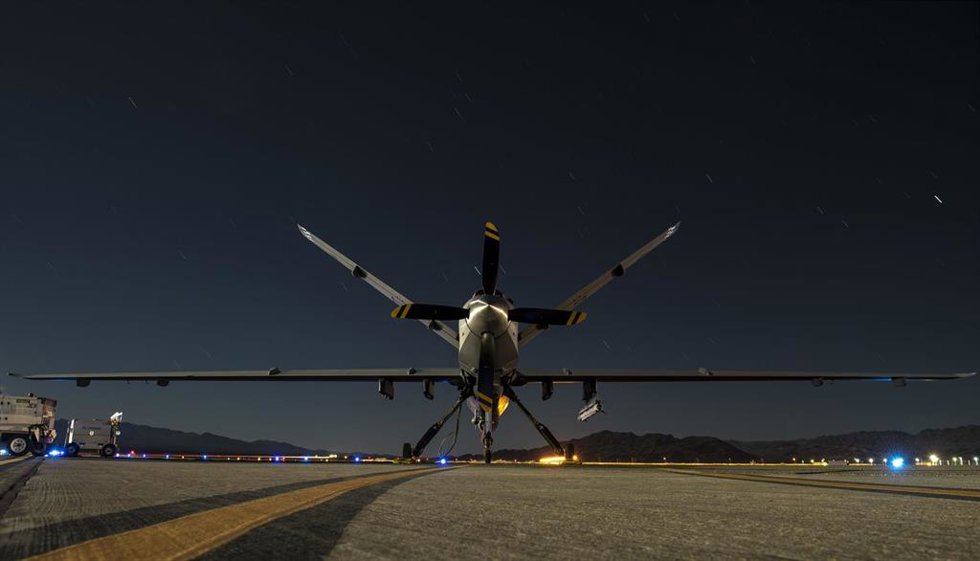 Archivo - Imagen de archivo de un avión no tripulado del Ejército de EEUU 