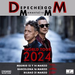 Cartel de los conciertos de Depeche Mode en España en 2024