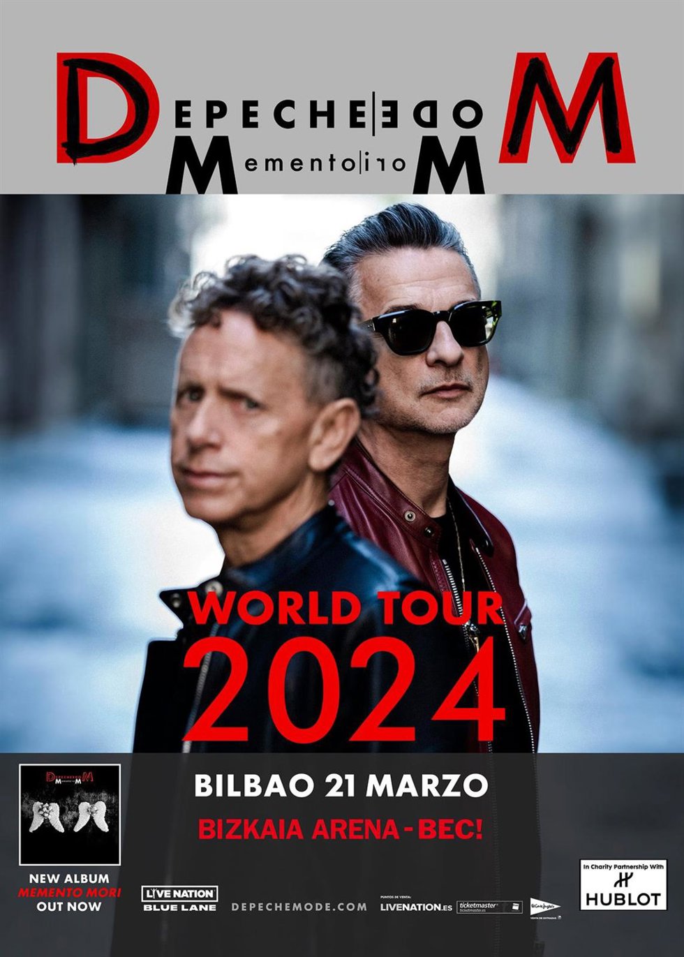 Cartel de la gira de Depeche Mode.