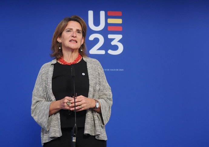 Teresa Ribera, a su llegada a la cumbre de Ministros de Energía en Valladolid.