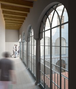 Archivo - Recreación virtual del proyecto de rehabilitación licitado por Emvisesa para un edificio del Centro de Sevilla que ahora se para hasta "garantizar" su viabilidad económica.