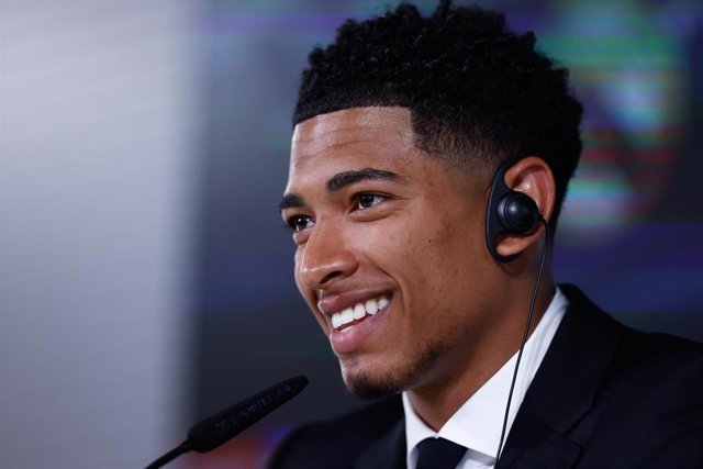 Jude Bellingham, en la primera sesión con el Real Madrid.