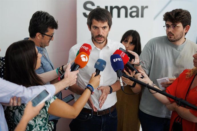 El portavoz de Sumar, Ernest Urtasun, en una imagen de archivo. 