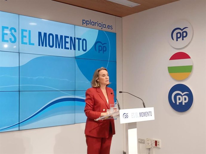 La secretaria general del PP y candidata número 1 al Congreso por La Rioja, Cuca Gamarra