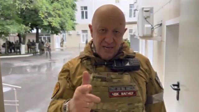 June 24, 2023, Rostov-on-Don, Donetsk Oblast, Ukraine: A screen grab of Russian YEVGENY PRIGOZHIN, owner of the Wagner Group mercenaries, broadcasting from inside the Russian Military Southern District  headquarters. Prigozhin launched a rebellion against