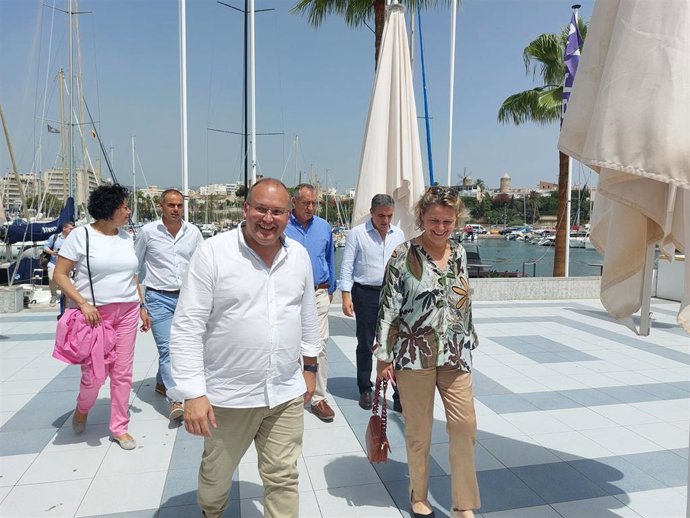 El vicesecretario nacional de organización del PP, Miguel Tellado, en Palma junto a Maria Salom