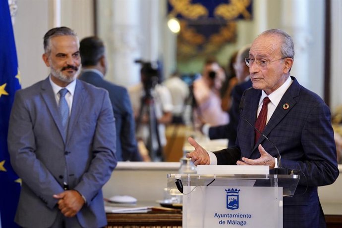 El alcalde de Málaga, Francisco de la Torre, en una rueda de prensa