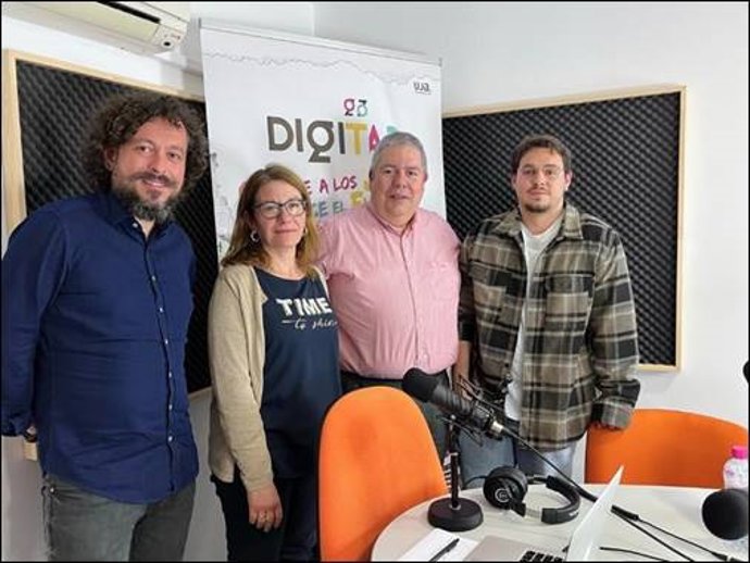 Juan Pablo Molina Rueda, Lourdes Espinosa Fernández, José Antonio Muela Martínez y Álvaro Muela Martínez, investigadores de la Universidad de Jaén que desarrolla el proyecto Digitas