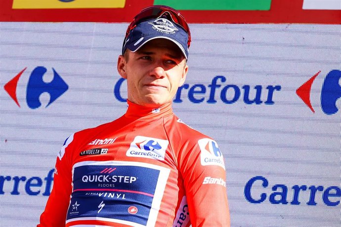 Archivo - El ciclista belga Remco Evenepoel (Soudal Quick Step) durante la disputa de la Vuelta a España 2023.
