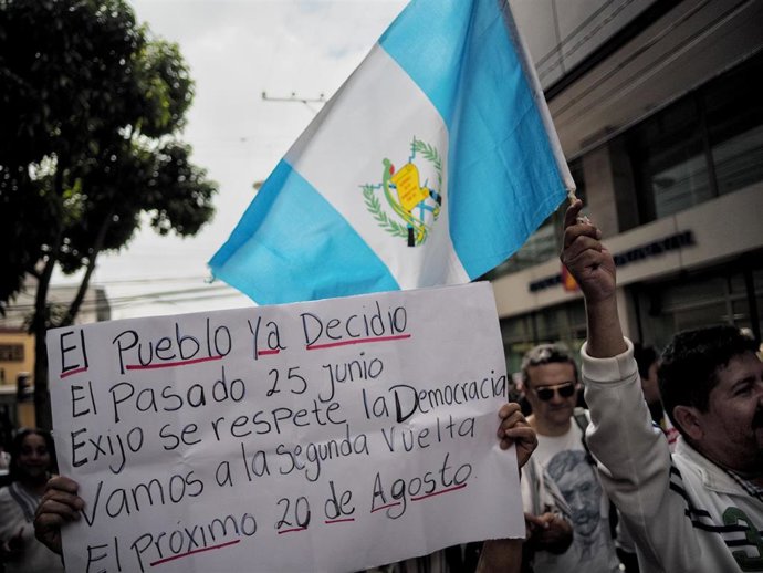 Protestas por la ausencia de resultados oficiales de las elecciones en Guatemala