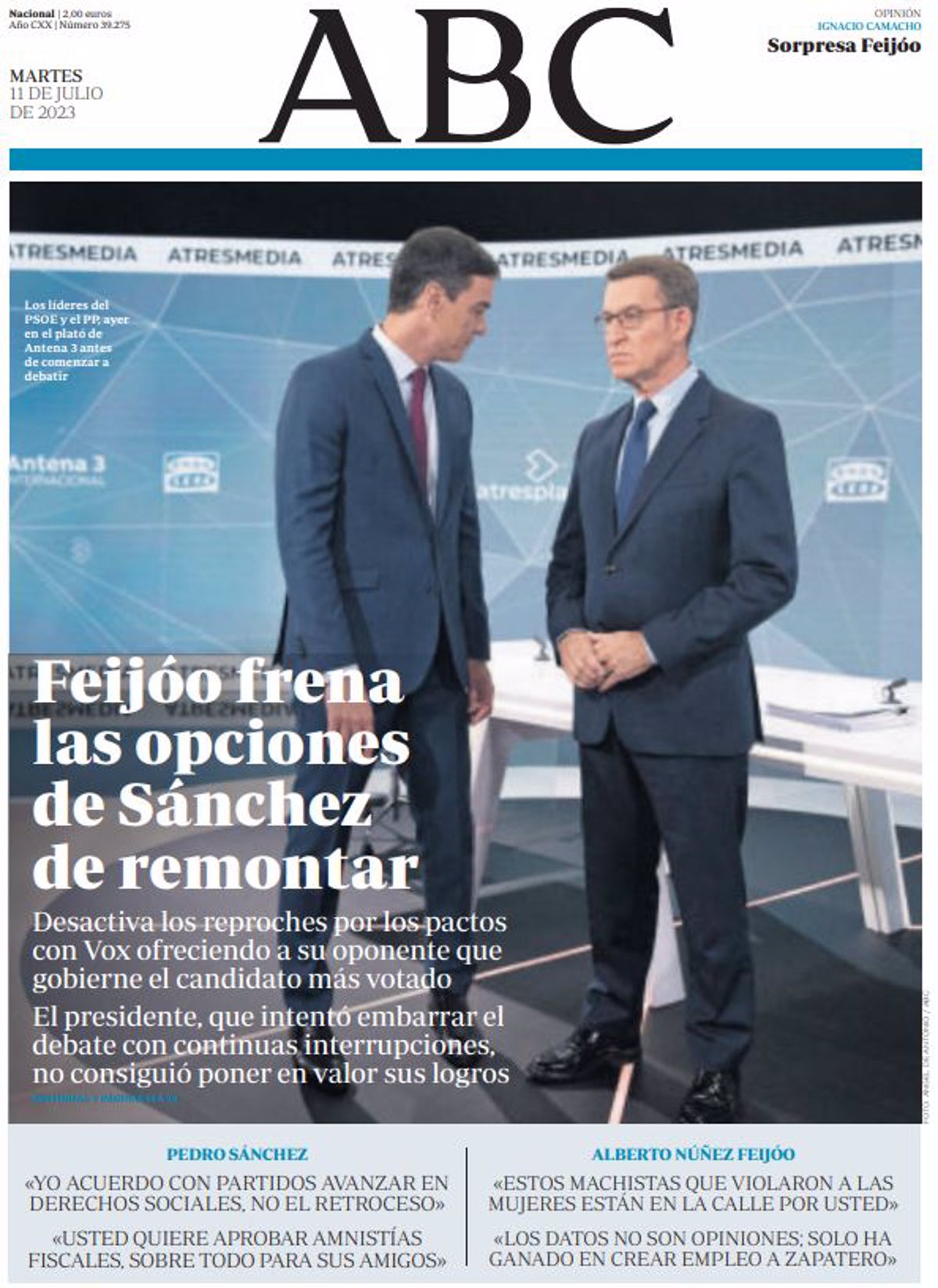 Las portadas de los periódicos del martes 11 de julio