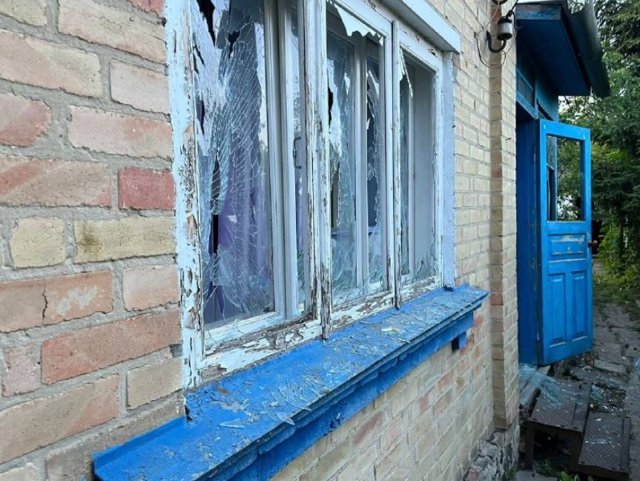 Daños de un ataque ruso repelido sobre Ucrania