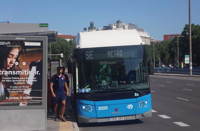 Autobús municipal, a 22 de junio de 2023, en Madrid (España).