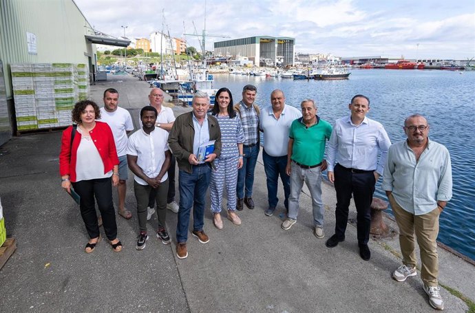 La secretaria general del PPdeG, Paula Prado, en una visita a Burela (Lugo).