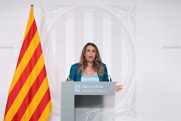 La portavoz del Govern, Patrícia Plaja, en rueda de prensa tras el Consell Executiu del 11 de julio.