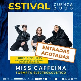 Cartel Entradas Agotadas Miss Caffeína