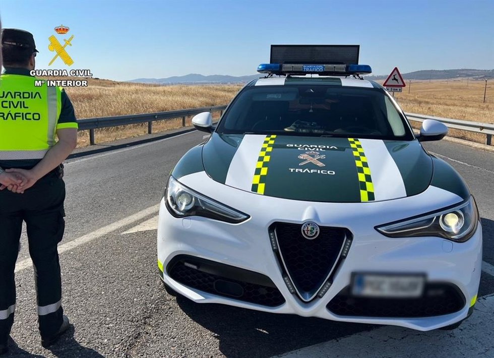 Un guardia civil en un control