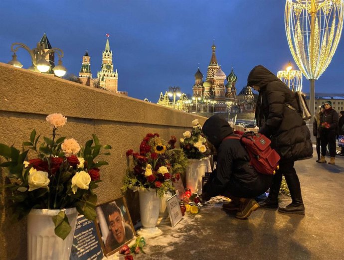 Archivo - Conmemoración durante el aniversario de la muerte del opositor ruso Boris Nemtsov.