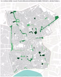 Archivo - Mapa del proyecto 'Axarquía Verde' de Córdoba.