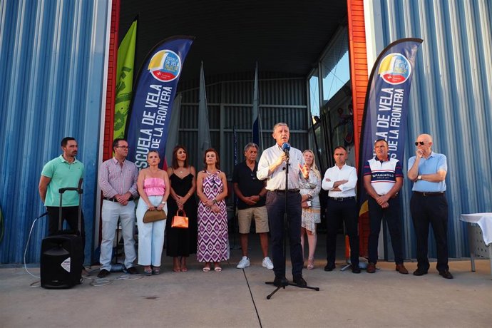 El alcalde de Palos de la Frontera (Huelva), Carmelo Romero, en la XXXII Edición de la Regata Palos-Lagos.