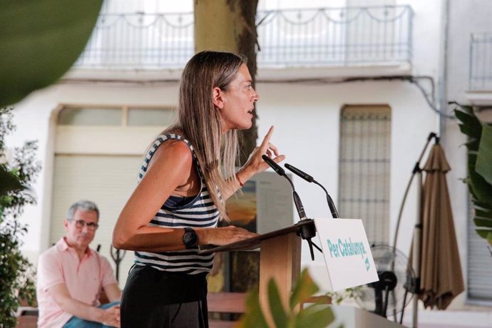 La candidata de Junts per Barcelona al Congrés, Míriam Nogueras