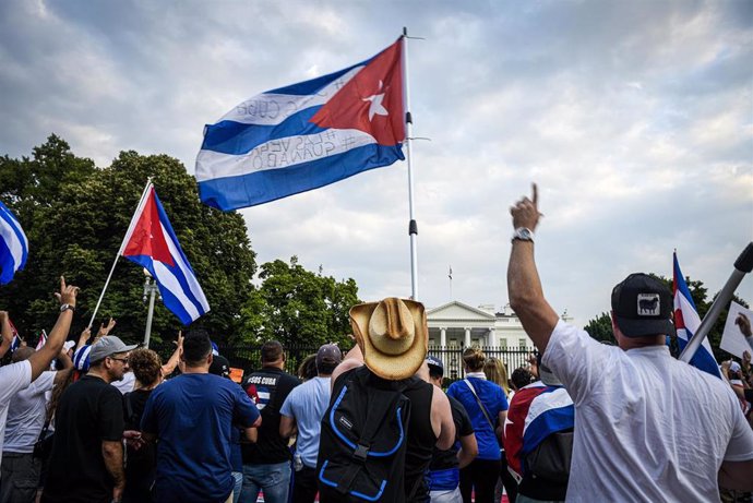 Archivo - Manifestación contra el Gobierno de Cuba en Washington, EEUU