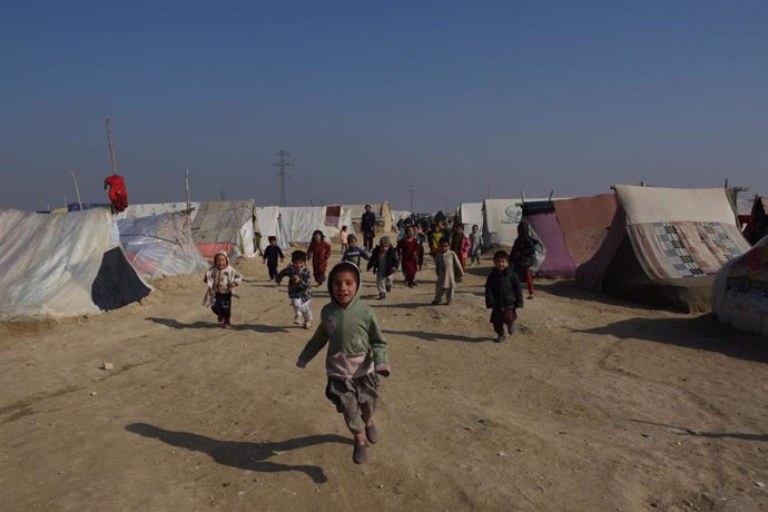 Archivo - Un campamento de desplazados internos en Afganistán