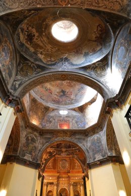 Comienzan las obras de restauración en la cubierta de la iglesia de la Mantería de Zaragoza.