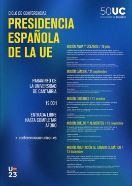 Ciclo de conferencias organizado por la Universidad de Cantabria con motivo de la Presidencia Española de la UE